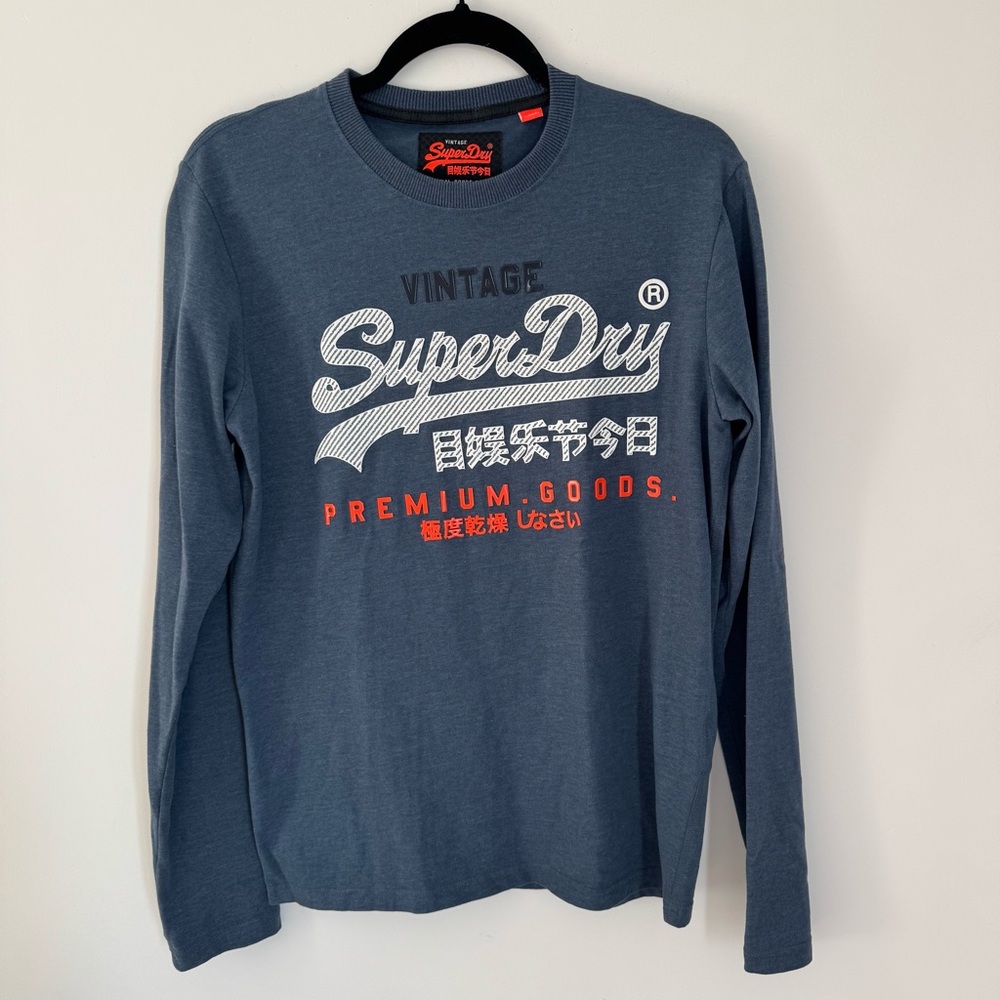 Superdry Super Dry Gray Orange Tee "Vintage Tokyo"
